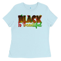 Baby Blue black is beautiful juneteenth Ladies Tee - texasbilliewilder