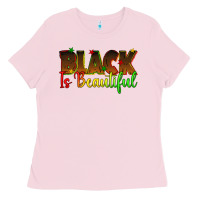 Bubblegum Pink black is beautiful juneteenth Ladies Tee - texasbilliewilder