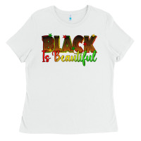 White black is beautiful juneteenth Ladies Tee - texasbilliewilder