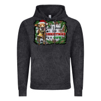 Vintage Black all i want for christmas is a cow Vintage Hoodie - RanaPortraitStore