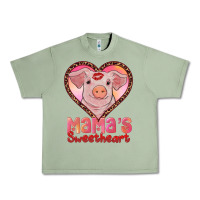 Oil Green mama's sweetheart baby pig Urban Heavy Tee - AdoDesignShop