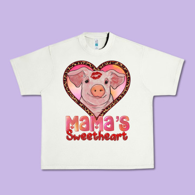 Mama's Sweetheart Baby Pig Urban Heavy Tee Designed By Adodesignshop