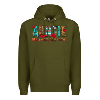 Army Green Auntie Like a Mom Only Cooler Premium Hoodie - texasbilliewilder