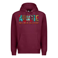 Burgundy Auntie Like a Mom Only Cooler Premium Hoodie - texasbilliewilder