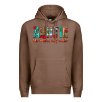 Chestnut Auntie Like a Mom Only Cooler Premium Hoodie - texasbilliewilder