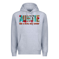 Heather Grey Auntie Like a Mom Only Cooler Premium Hoodie - texasbilliewilder