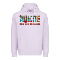 Lilac Auntie Like a Mom Only Cooler Premium Hoodie - texasbilliewilder