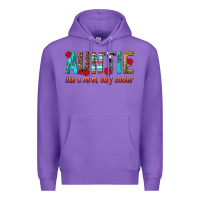 Purple Auntie Like a Mom Only Cooler Premium Hoodie - texasbilliewilder
