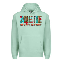 Seafoam Auntie Like a Mom Only Cooler Premium Hoodie - texasbilliewilder