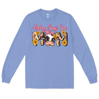 Colony Blue holy cow i'm mom Long Sleeve Tee - MaliasSmallBusiness