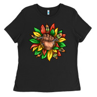 Black black history sunflower Ladies Tee - texasbilliewilder