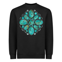 Black turquoise gemstone Heavyweight Sweatshirt - Artiststas
