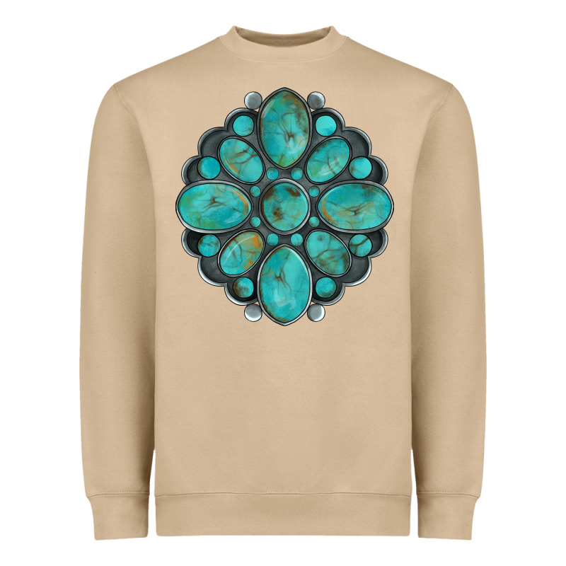 Turquoise Gemstone Heavyweight Sweatshirt by Artiststas | Teevron