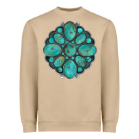 Mushroom turquoise gemstone Heavyweight Sweatshirt - Artiststas