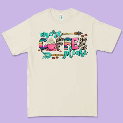 More Coffee Please Premium Tee Designed By Adodesignshop