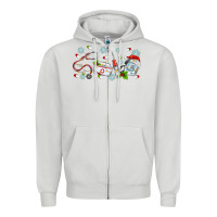 Dove Grey christmas nurse Zipper Hoodie - MaliasSmallBusiness