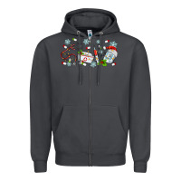 Smoke christmas nurse Zipper Hoodie - MaliasSmallBusiness
