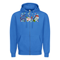 True Royal christmas nurse Zipper Hoodie - MaliasSmallBusiness