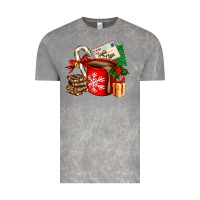 Cloud Rock Christmas hot chocolate cup with gift and letters Vintage Tee - AdoDesignShop
