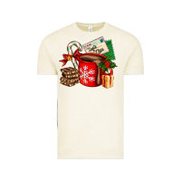 Vintage Arctic Christmas hot chocolate cup with gift and letters Vintage Tee - AdoDesignShop