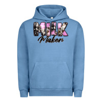 Pigment Pebble Blue Milk Maker Mother's Day Urban Hoodie - CowGirlArtShop
