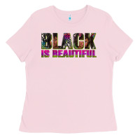 Bubblegum Pink black is beautiful neon Ladies Tee - texasbilliewilder