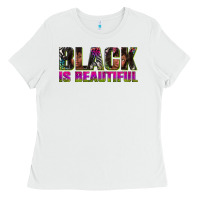 White black is beautiful neon Ladies Tee - texasbilliewilder
