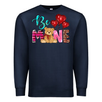 Navy valentine's day be mine tedybear Premium Sweatshirt - RanaPortraitStore