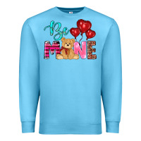 Ocean Blue valentine's day be mine tedybear Premium Sweatshirt - RanaPortraitStore