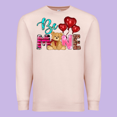 Valentine's Day Be Mine Tedybear Premium Sweatshirt Designed By Ranaportraitstore