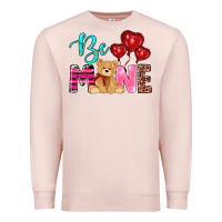 Pale Pink valentine's day be mine tedybear Premium Sweatshirt - RanaPortraitStore