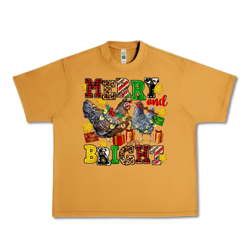Chicken Merry And Bright Urban Heavy Tee by AdoDesignShop | Teevron