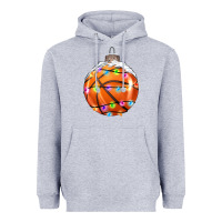 Heather Grey Christmas Basketball Heavyweight Hoodie - RanaPortraitStore