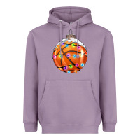 Lavender Christmas Basketball Heavyweight Hoodie - RanaPortraitStore