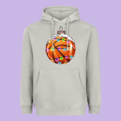 Christmas Basketball Heavyweight Hoodie Designed By Ranaportraitstore