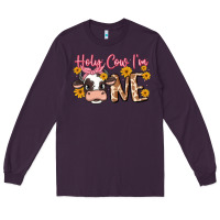 Plum holy cow i'm one Long Sleeve Tee - MaliasSmallBusiness