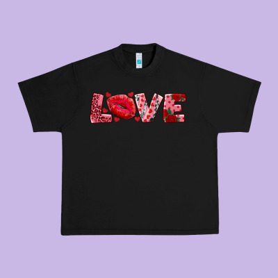 Love With Kiss Urban Heavy Tee Designed By Adodesignshop