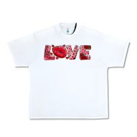White love with kiss Urban Heavy Tee - AdoDesignShop