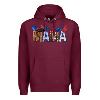 Burgundy Boy Mama Premium Hoodie - texasbilliewilder