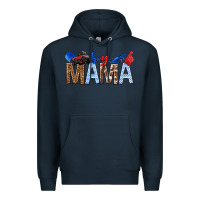 Navy Boy Mama Premium Hoodie - texasbilliewilder