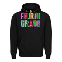 Black fourth grade Zipper Hoodie - NancyCooperArtShop