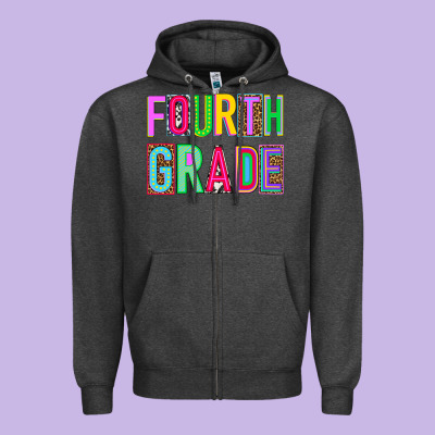 Fourth Grade Zipper Hoodie Designed By Nancycooperartshop