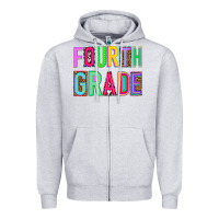 Heather Grey fourth grade Zipper Hoodie - NancyCooperArtShop