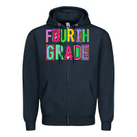 Navy fourth grade Zipper Hoodie - NancyCooperArtShop