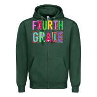 Sports Green fourth grade Zipper Hoodie - NancyCooperArtShop