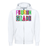White fourth grade Zipper Hoodie - NancyCooperArtShop