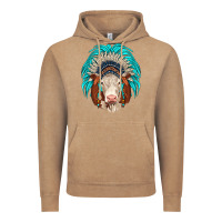 Vintage Coffee hereford indian headdress Vintage Hoodie - JahusDesignShop