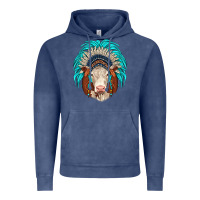 Vintage Denim hereford indian headdress Vintage Hoodie - JahusDesignShop
