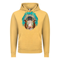Vintage Mustard hereford indian headdress Vintage Hoodie - JahusDesignShop
