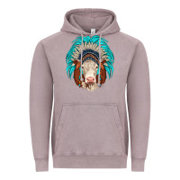 Vintage Zinc hereford indian headdress Vintage Hoodie - JahusDesignShop